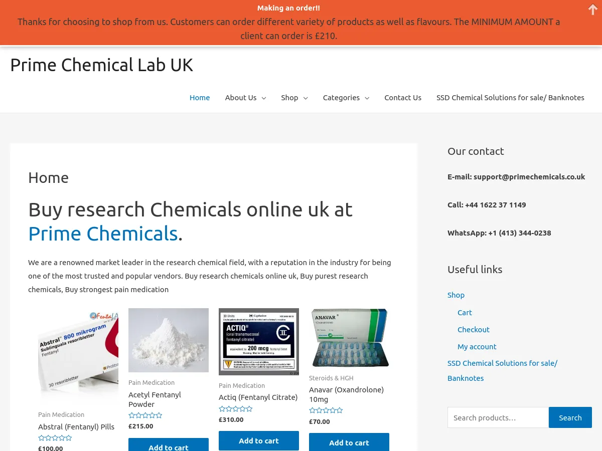 primechemicals.co.uk reviews